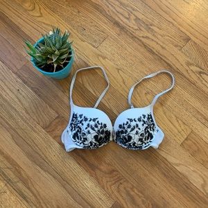 White with Black Lace Bra from Victoria Secret
